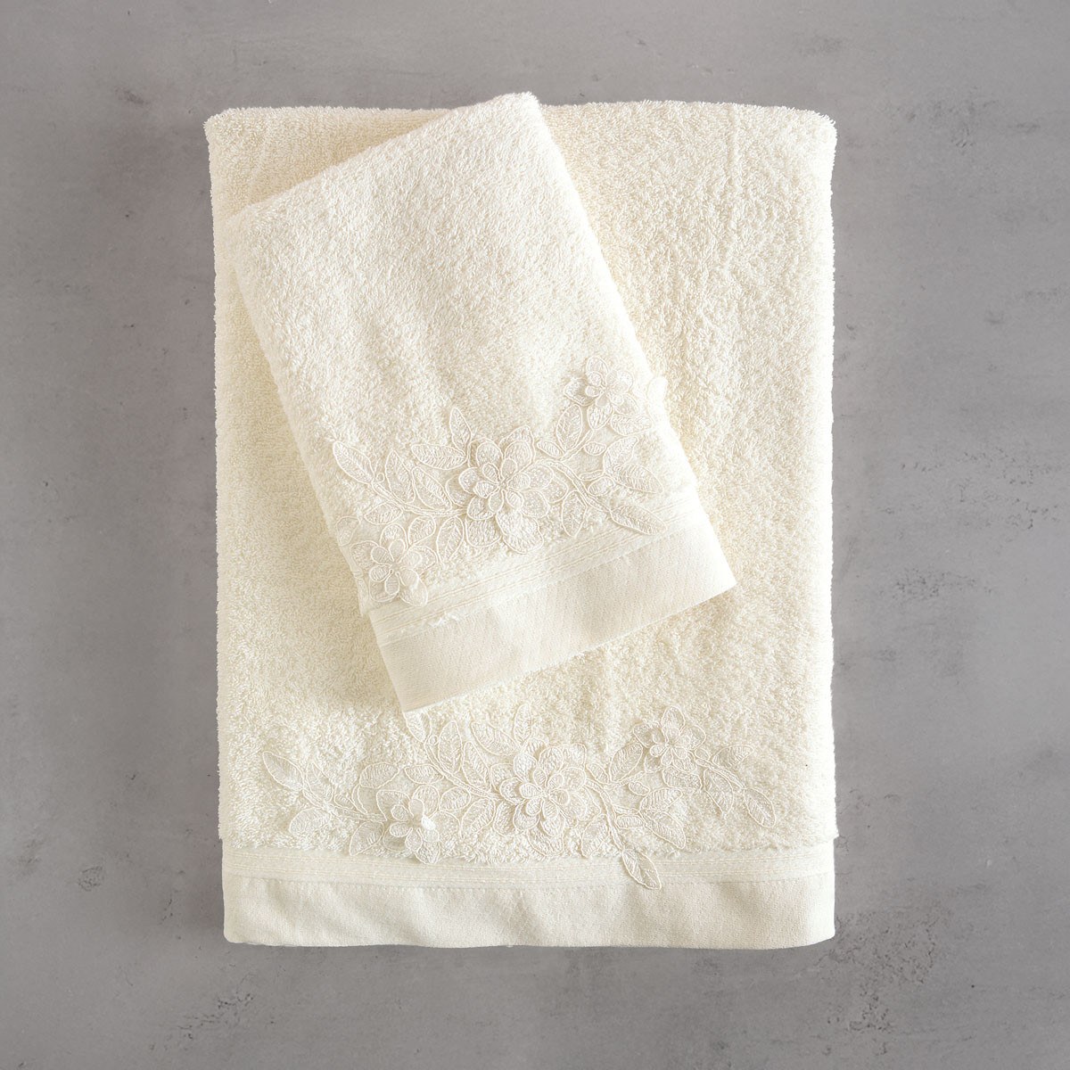 Σετ Πετσέτες 3 Τεμαχίων Rythmos Hemera Εκρου Εκρου 30x50,50x90,80x150