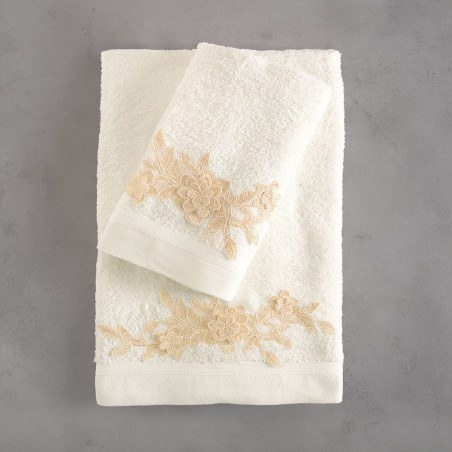 Σετ Πετσέτες 3 Τεμαχίων Rythmos Hemera Εκρου Μπεζ 30x50,50x90,80x150