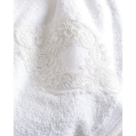 Σετ Πετσέτες 3 Τεμαχίων Rythmos Cybele Λευκο 30x50,50x90,80x150