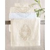 Σετ Πετσέτες 3 Τεμαχίων Rythmos Cybele Εκρου 30x50,50x90,80x150