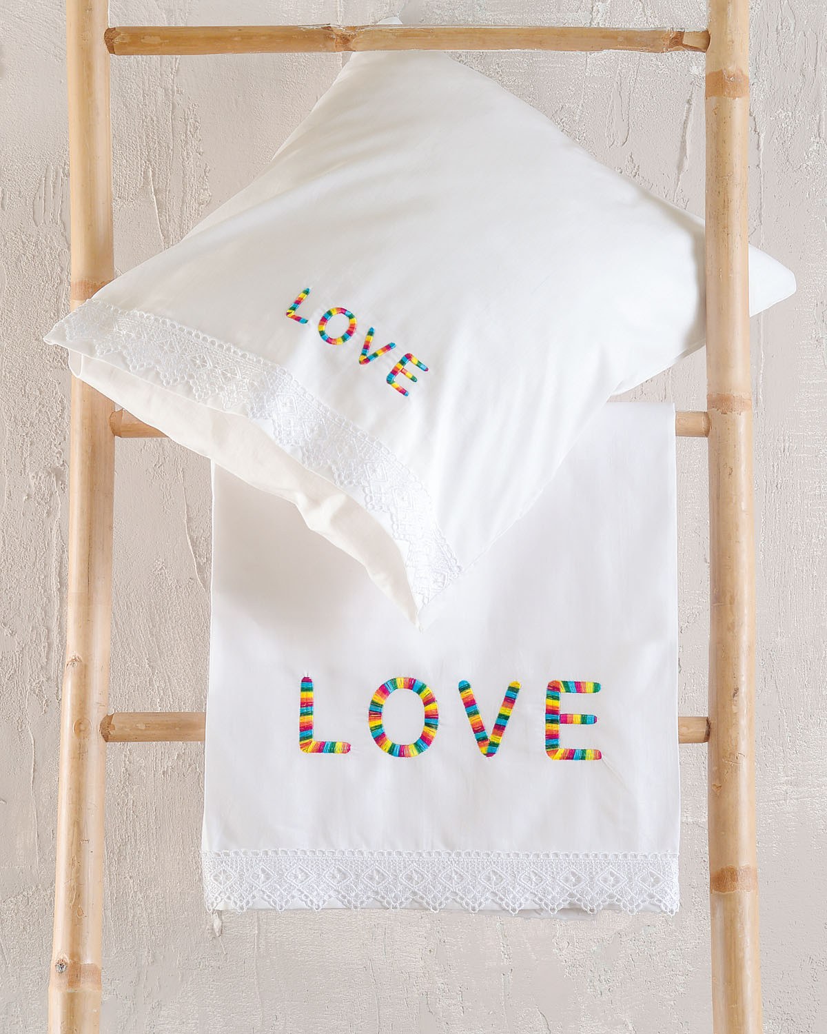 Σετ Σεντόνια Κούνιας 3 Τεμαχίων Rythmos Love 100x160