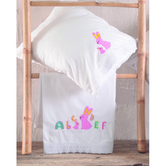 Σετ Σεντόνια Κούνιας 3 Τεμαχίων Rythmos Miffy Ροζ 100x160