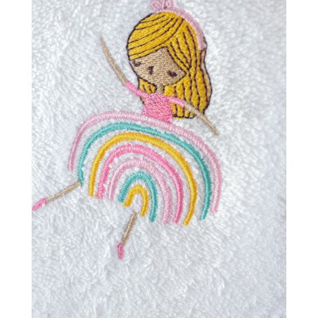 Σετ Παιδικές Πετσέτες 2 Τεμαχίων Rythmos Rainbow Girls 30x50,70x140