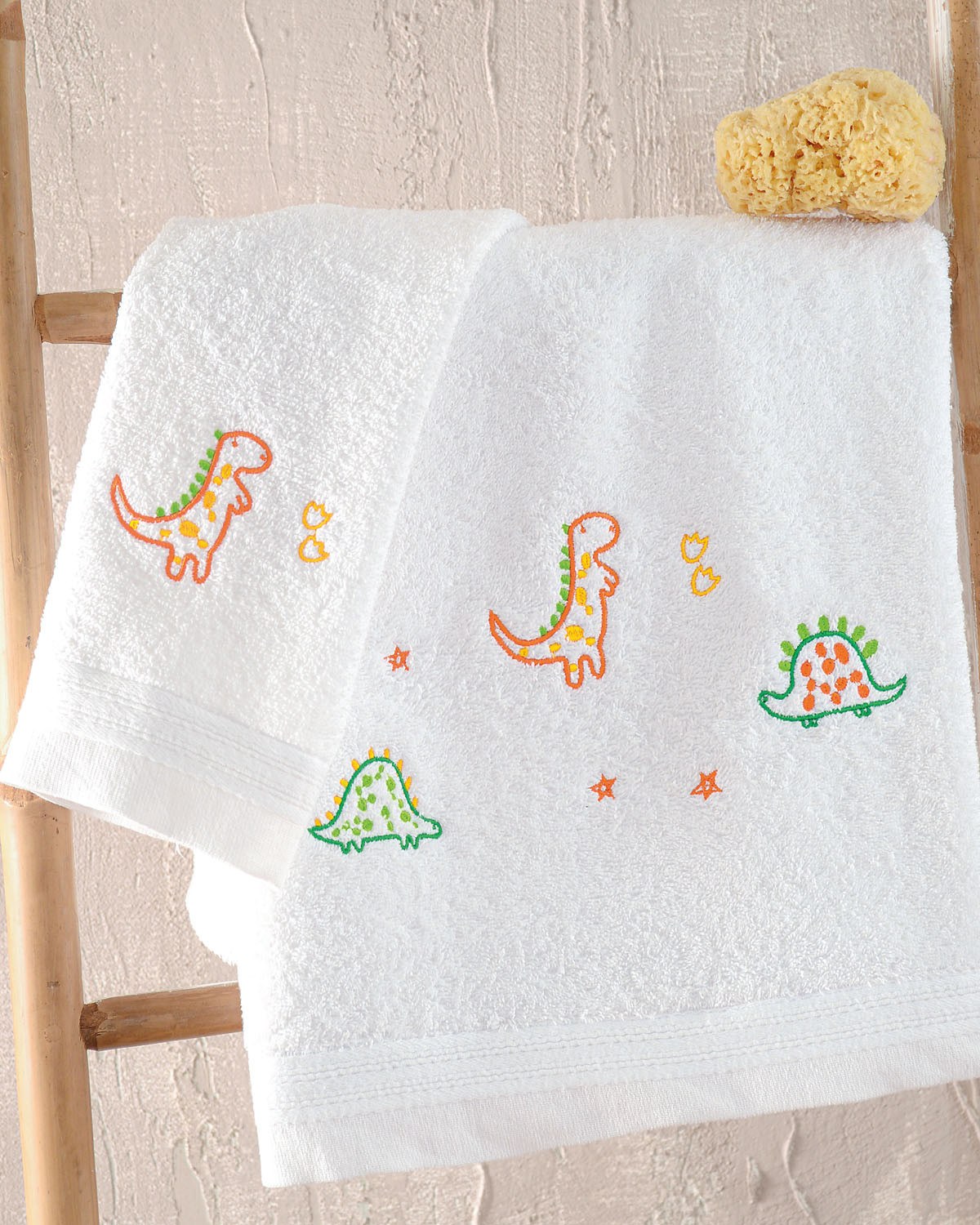 Σετ Παιδικές Πετσέτες 2 Τεμαχίων Rythmos Cool Dinos 30x50,70x140