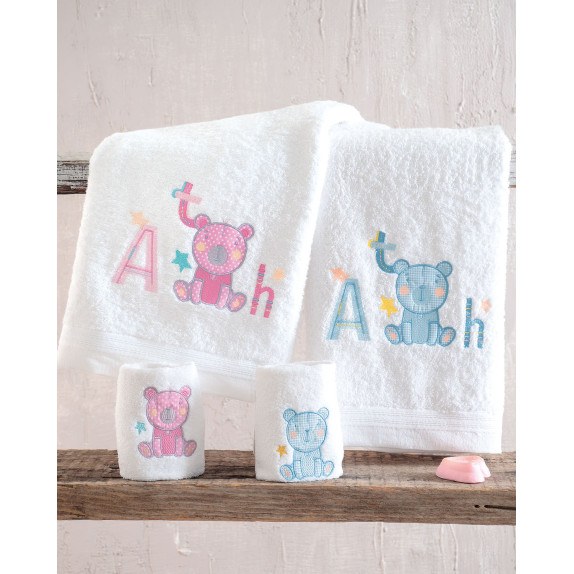 Σετ Παιδικές Πετσέτες 2 Τεμαχίων Rythmos Arthur Ροζ...