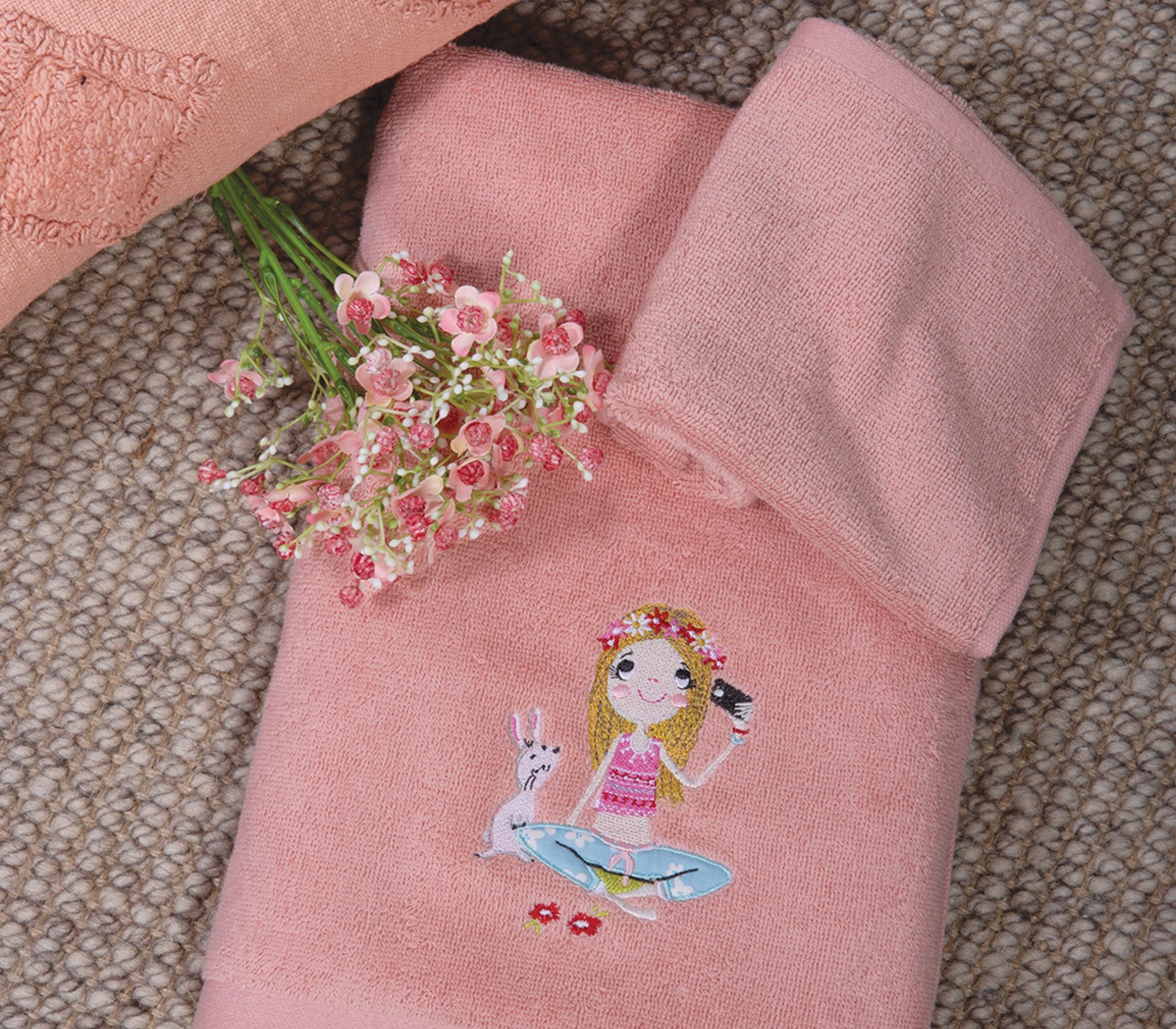 Σετ Παιδικές Πετσέτες 2 Τεμαχίων Nef-Nef  Camping Coral 30x50,70x140