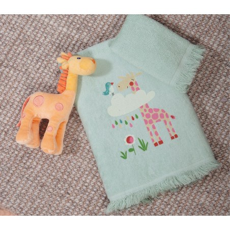 Σετ Παιδικές Πετσέτες 2 Τεμαχίων Nef-Nef  Sky Is A Zoo Mint 30x50,70x140