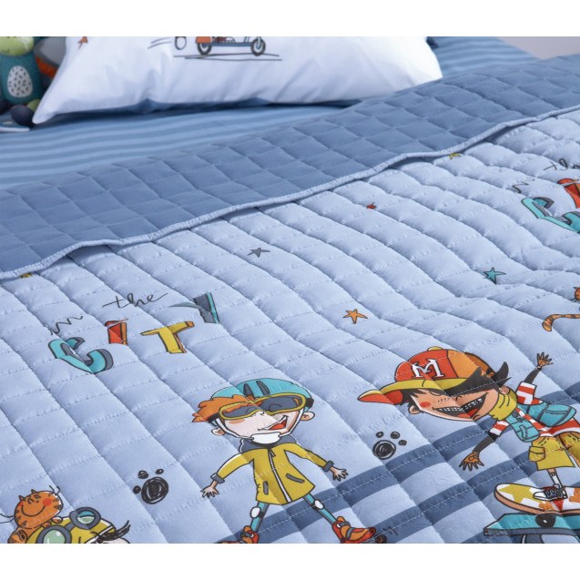 Παιδικό Κουβερλί Μονό Nef-Nef In The City Blue...