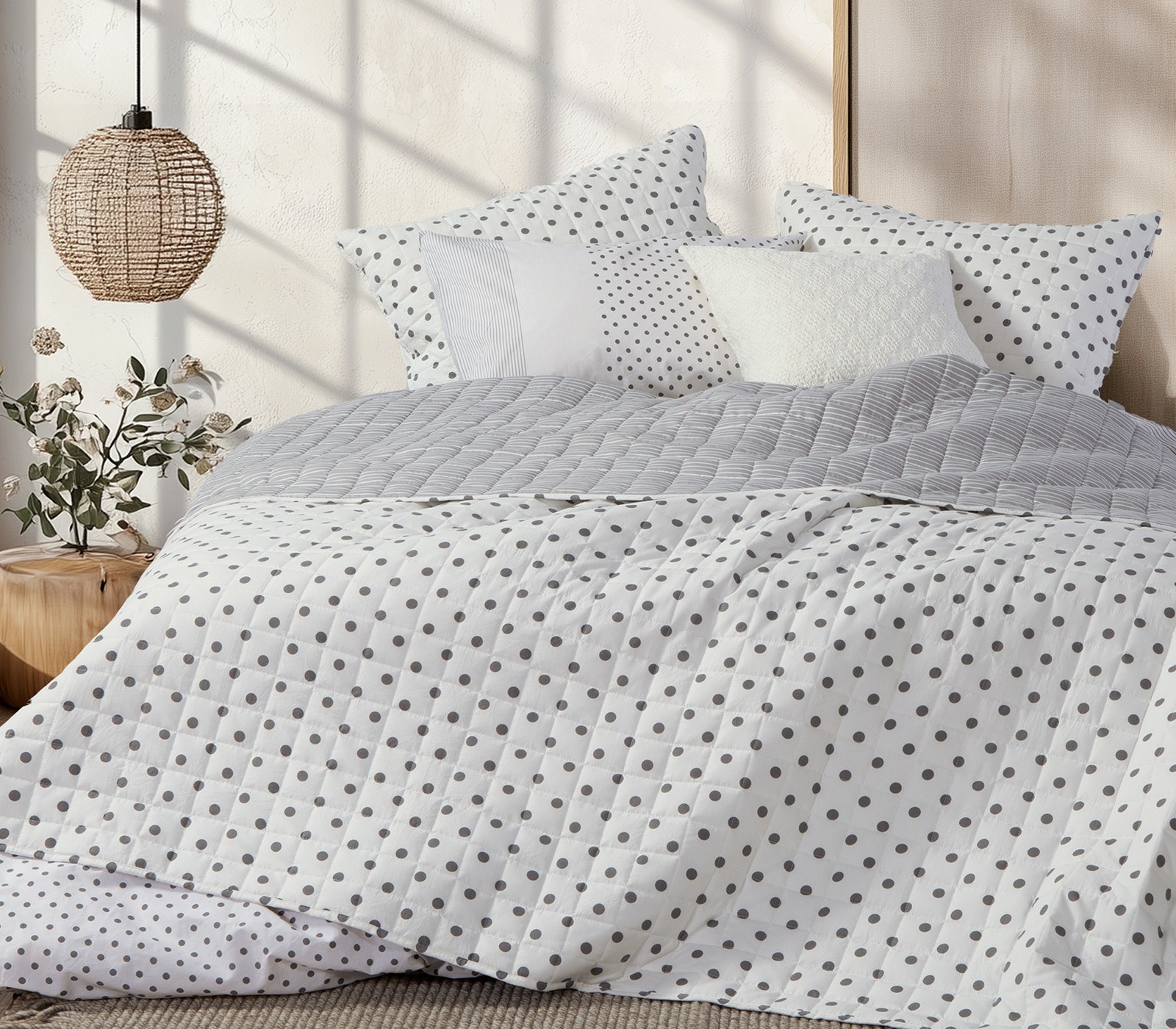 Κουβερλί Υπέρδιπλο Nef-Nef Donter Grey 230x240