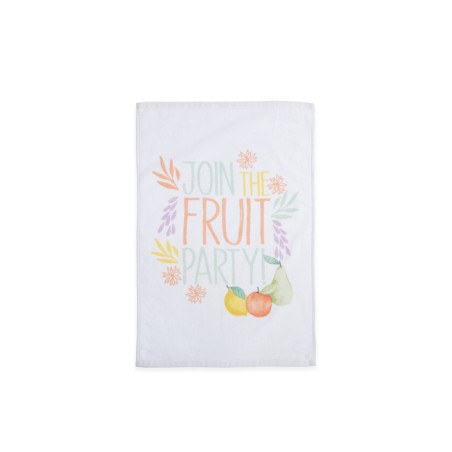 Ποτηρόπανο Βελουτέ Nef-Nef Fruit Party White 40x60