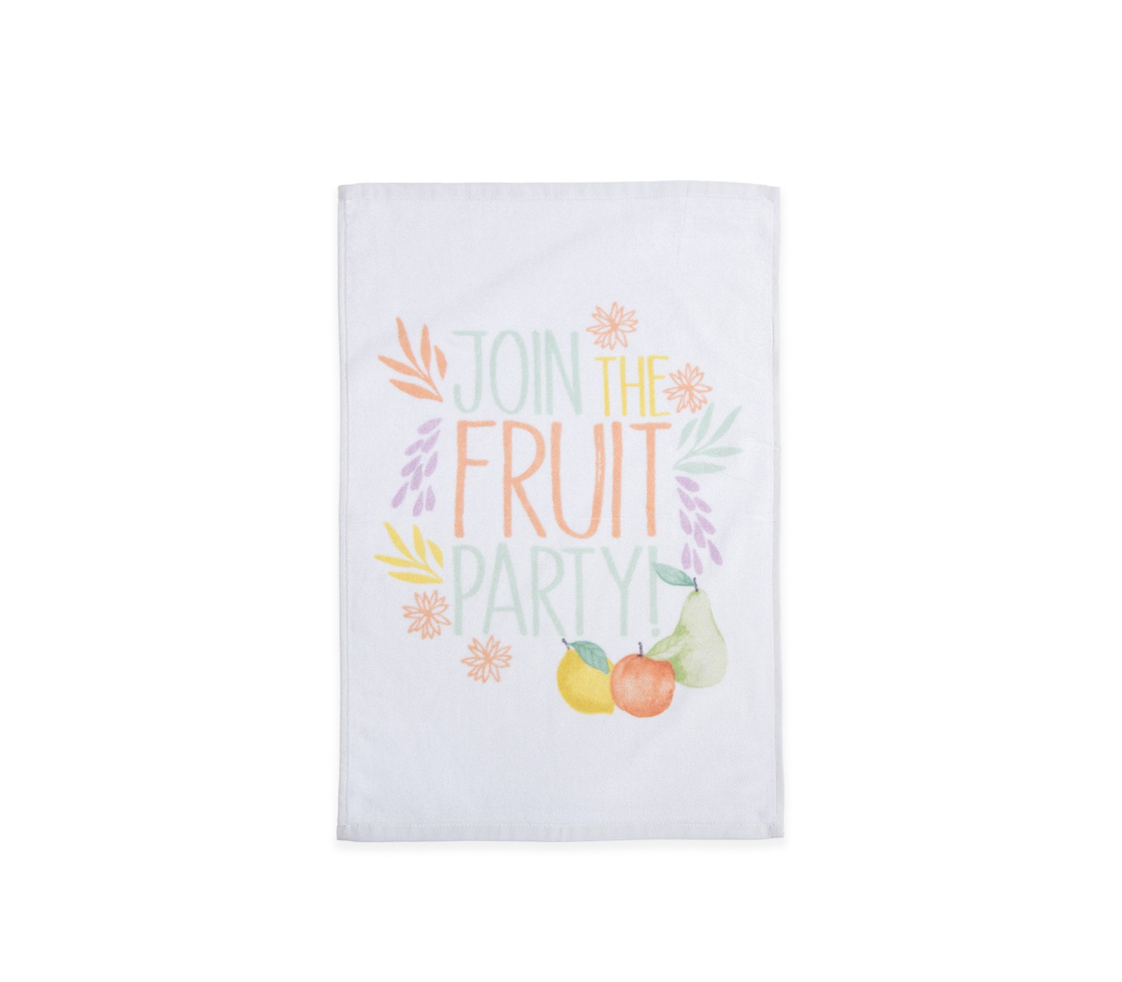 Ποτηρόπανο Βελουτέ Nef-Nef Fruit Party White 40x60