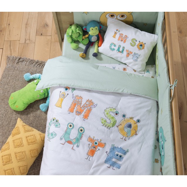 Βρεφικό Κουβερλί Nef-Nef Alphabet Monster...