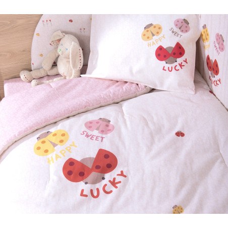 Βρεφικό Κουβερλί Nef-Nef Lady Bug Ecru 110x140