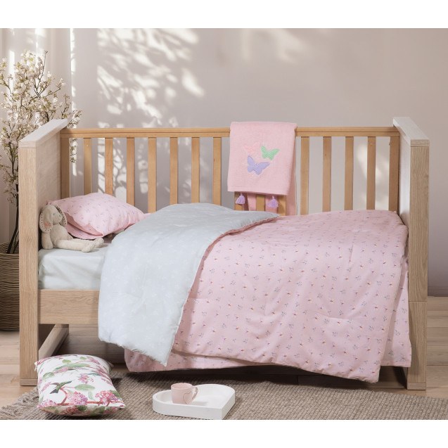Βρεφικό Κουβερλί Nef-Nef Wings Of Joy Pink 110x140