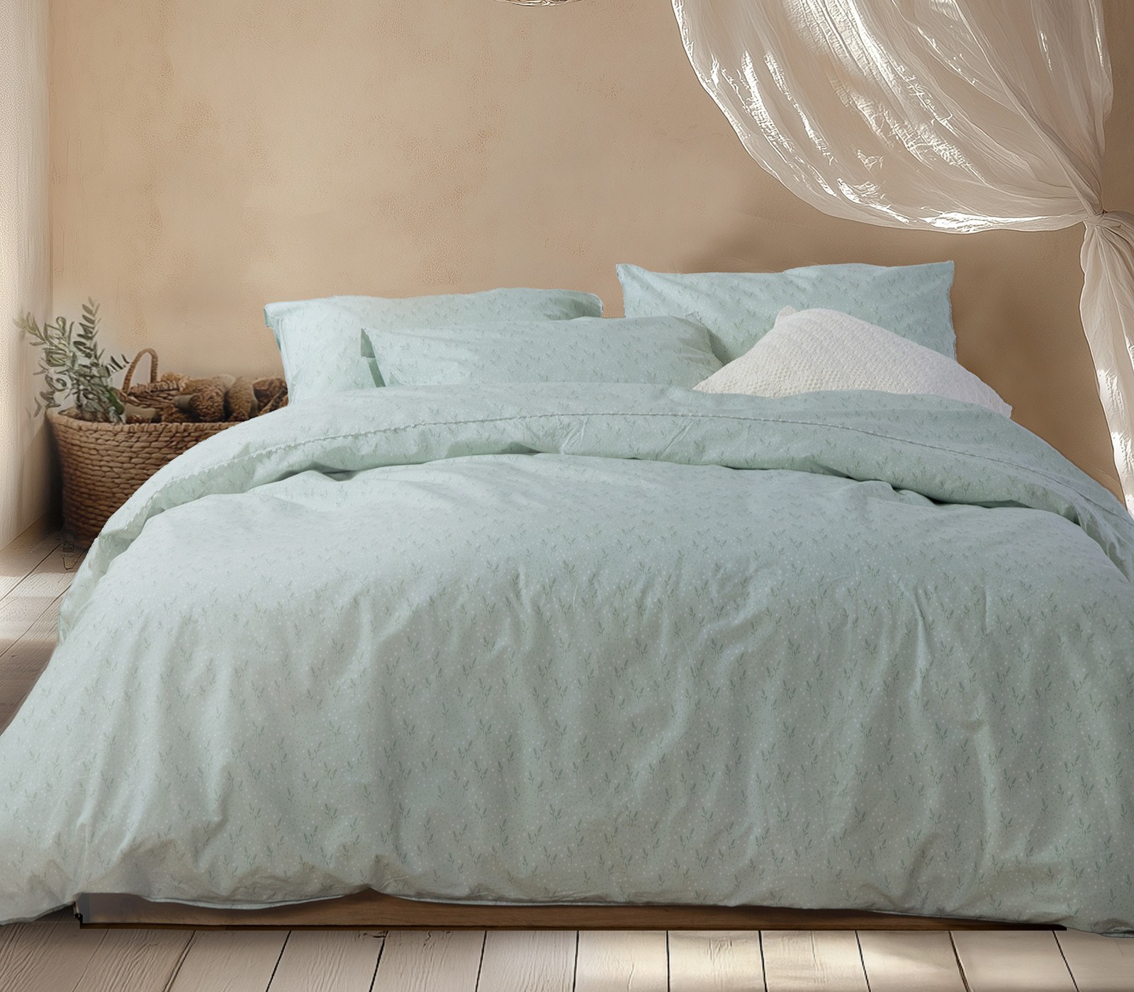 Σετ Σεντόνια King Size 4 Τεμαχίων Nef-Nef Josefine Mint