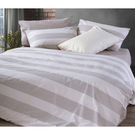 Σετ Σεντόνια Υπέρδιπλα 4 Τεμαχίων Nef-Nef Casual Stripe Petrol 240x270