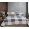 Σετ Σεντόνια Διπλά 4 Τεμαχίων Nef-Nef Casual Check Grey 200x270