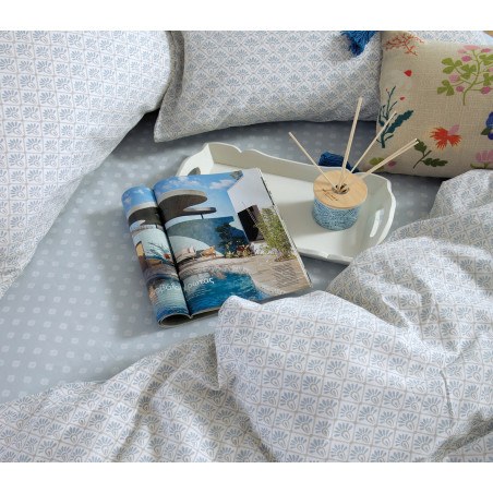 Σετ Σεντόνια Υπέρδιπλα 4 Τεμαχίων Nef-Nef Keylan Blue 240x270