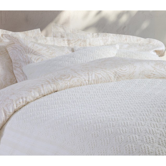 Κουβέρτα Υπέρδιπλη Nef-Nef  Ventora Ecru 230x250