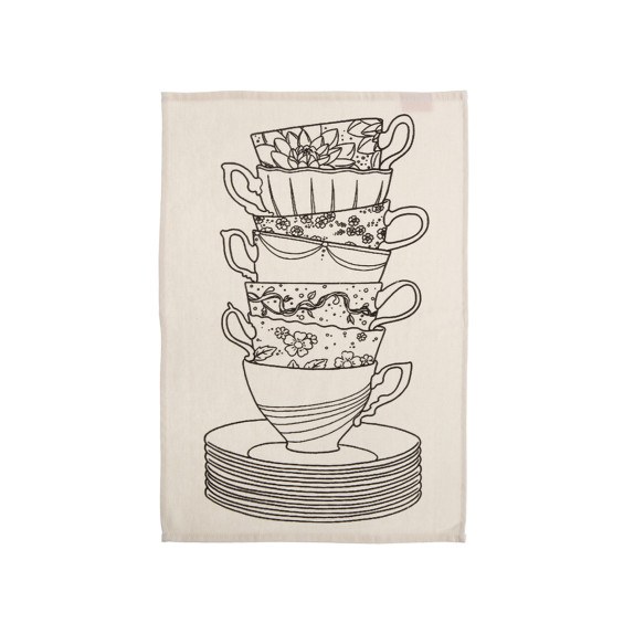 Ποτηρόπανο Nef-Nef My Cup Of Tea Ecru 40x60