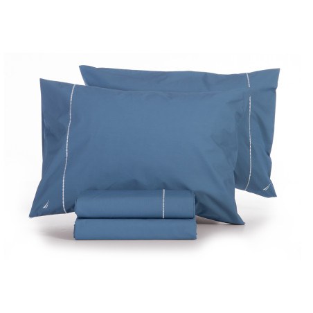 Σετ Σεντόνια King Size 4 Τεμαχίων Nef-Nef Nau Wave Solid Blue 280x270