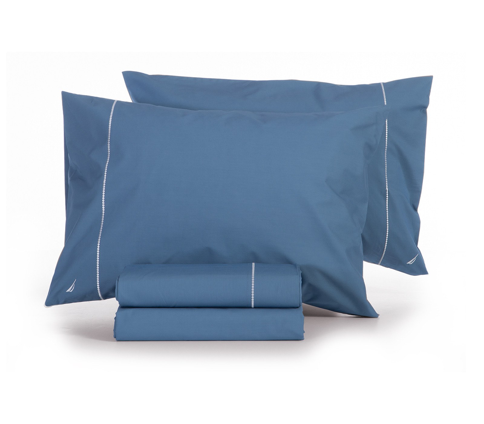 Σετ Σεντόνια King Size 4 Τεμαχίων Nef-Nef Nau Wave Solid Blue 280x270