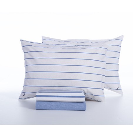 Σετ Σεντόνια Υπέρδιπλα 4 Τεμαχίων Nef-Nef Nau Ocean Denim 240x270