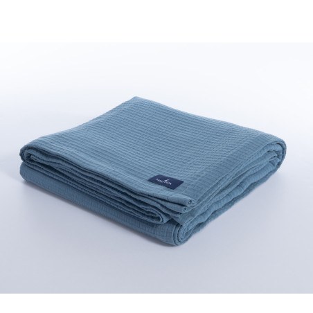 Κουβέρτα Πικέ Υπέρδιπλη Nef-Nef  Nau Navy Blue 230x240