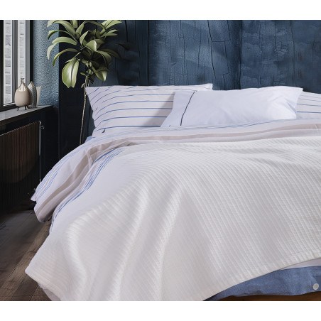 Κουβέρτα Πικέ Υπέρδιπλη Nef-Nef  Nau Navy Blue 230x240