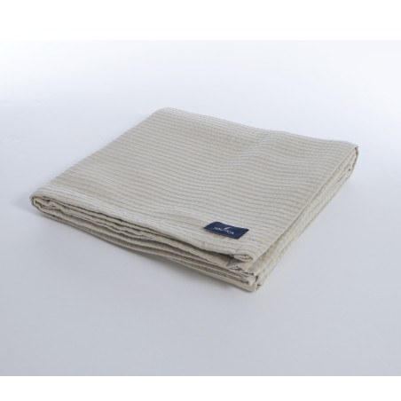 Κουβέρτα Πικέ Υπέρδιπλη Nef-Nef  Nau Navy Linen 230x240