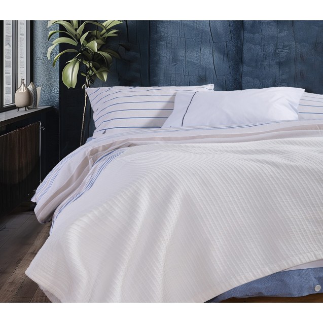 Κουβέρτα Πικέ Υπέρδιπλη Nef-Nef  Nau Navy Linen...