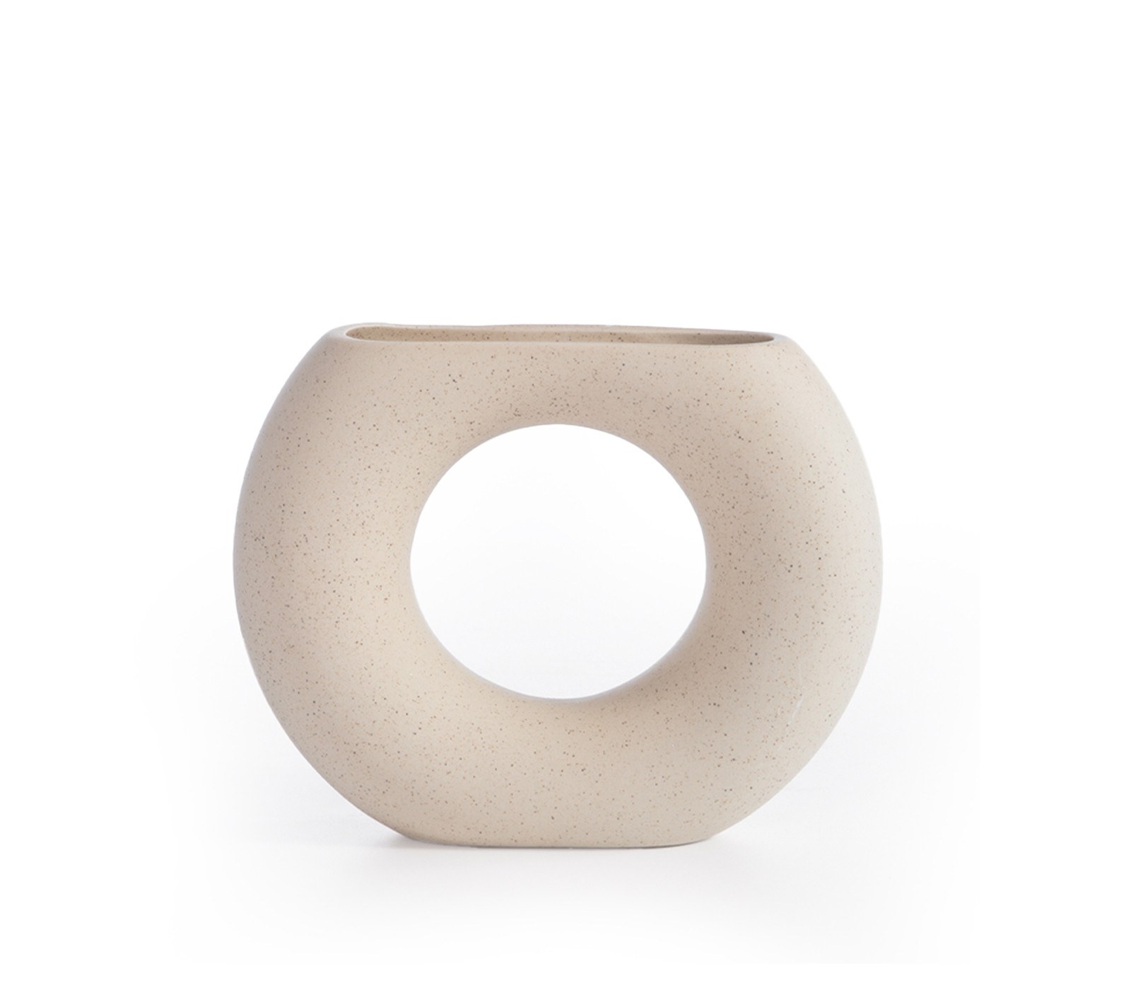 Κεραμικό Διακοσμητικό Βάζο Nef-Nef Jagi Ecru 17,5x5x13,5