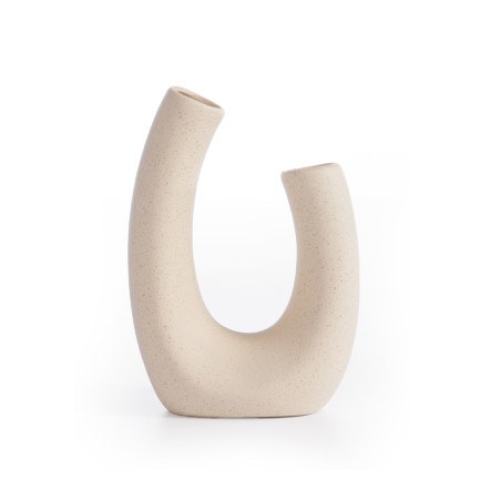 Κεραμικό Διακοσμητικό Βάζο Nef-Nef Limbo Ecru 15x6,5x20,5