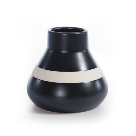 Κεραμικό Διακοσμητικό Βάζο Nef-Nef Circui Black/White 15,5x14,2