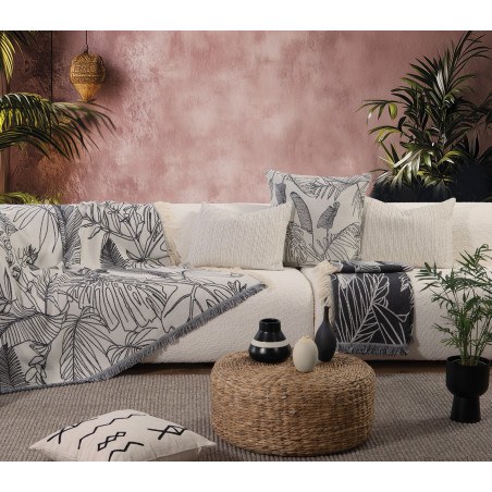 Ριχτάρι Πολυθρόνας Nef-Nef Grow Deco Ecru/Black 130x170