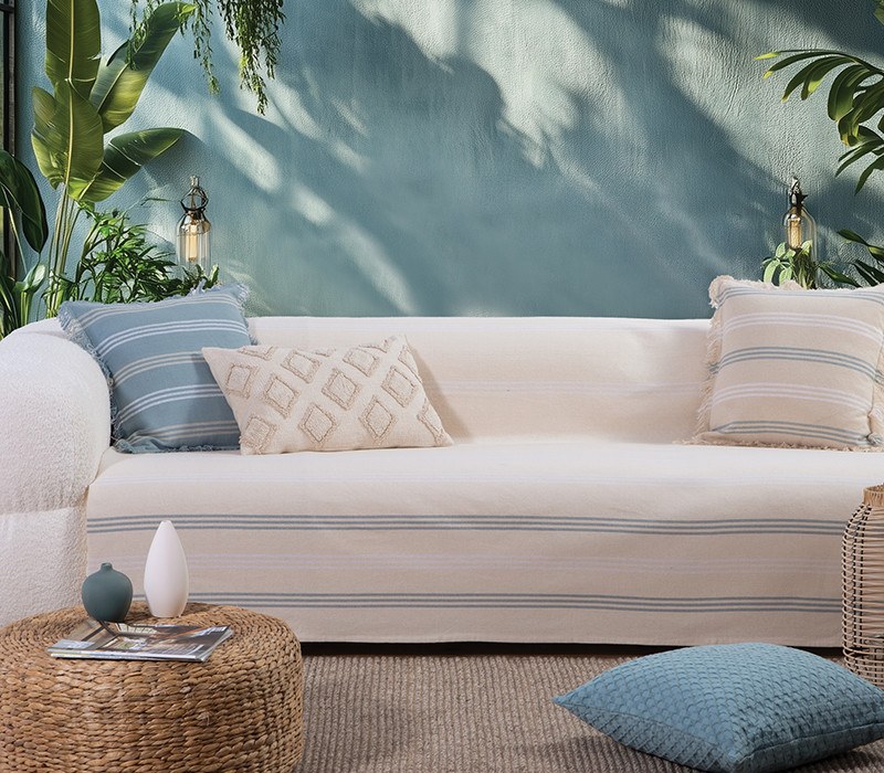 Ριχτάρι Τετραθέσιου Nef-Nef Spirit Blue Natural 180x350