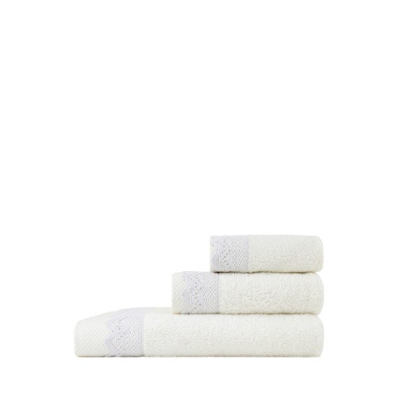 Σετ Πετσέτες 3 Τεμαχίων Nima  Demur Off White...