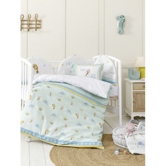 Κουβερλί Κούνιας Nima  Sea Love 100x140