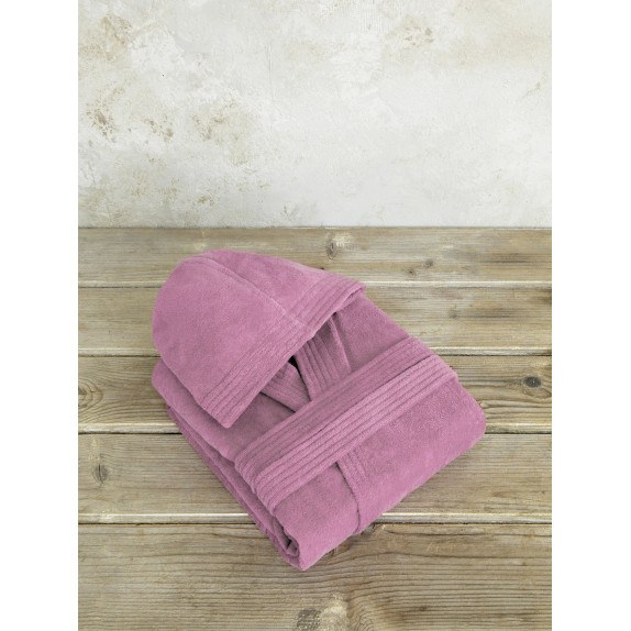 Μπουρνούζι με Κουκούλα Nima  Dark Rose Extra/Extra Large