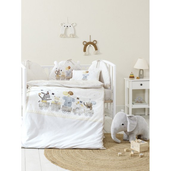 Σετ Σεντόνια Λίκνου 2 Τεμαχίων Nima  Magic Party 70x110