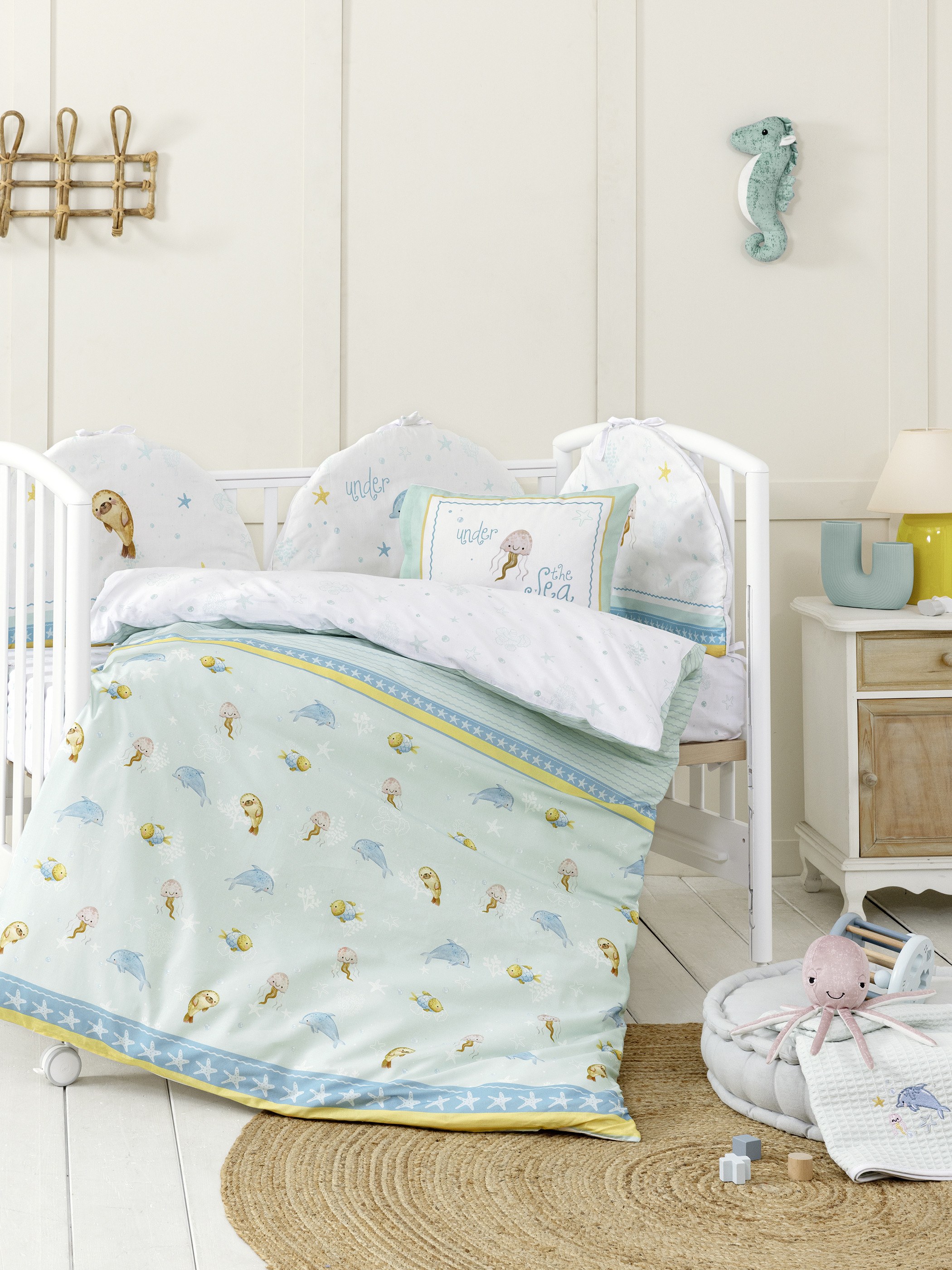 Σετ Παπλωματοθήκη Κούνιας Nima Sea Love 110x145