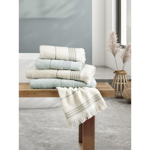 Σετ Πετσέτες 3 Τεμαχίων Nima  Light Beige 30x50,50x90,70x140