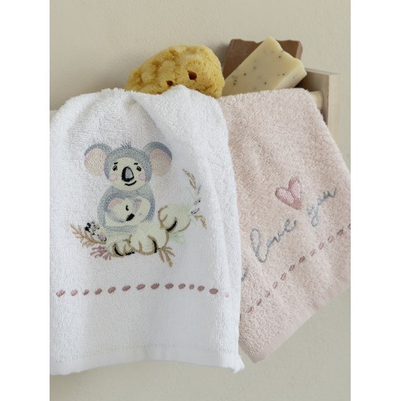 Σετ Πετσέτες 2 Τεμαχίων Nima  Koala Love 30x50,30x50