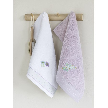 Σετ Πετσέτες 2 Τεμαχίων Nima  Lavender 30x50,30x50