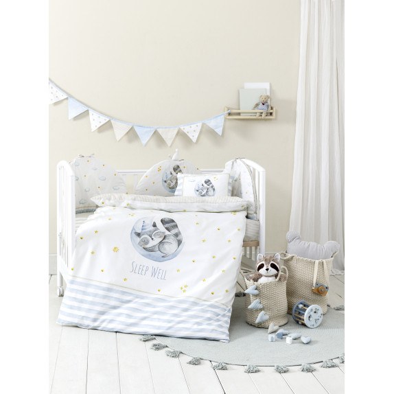 Κουβερλί Κούνιας Nima  Sleepy Racoon 100x140