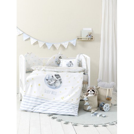 Κουβερλί Κούνιας Nima  Sleepy Racoon 100x140