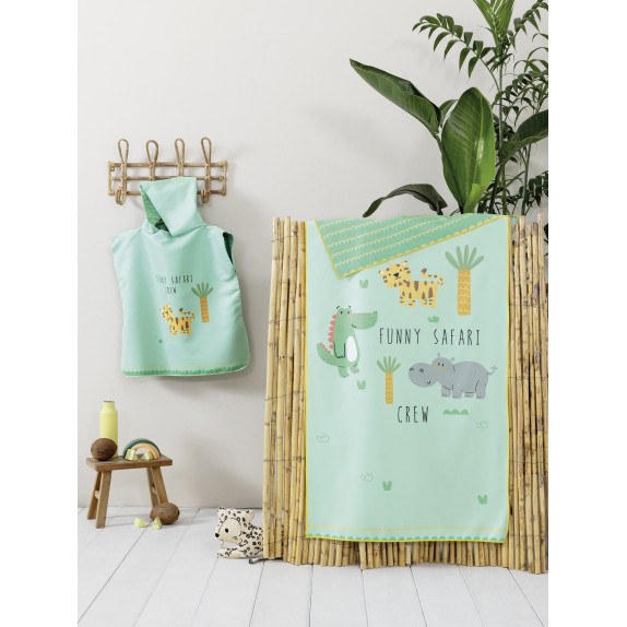 Παιδική Πετσέτα Θαλάσσης Nima  Funny Safari 70x140