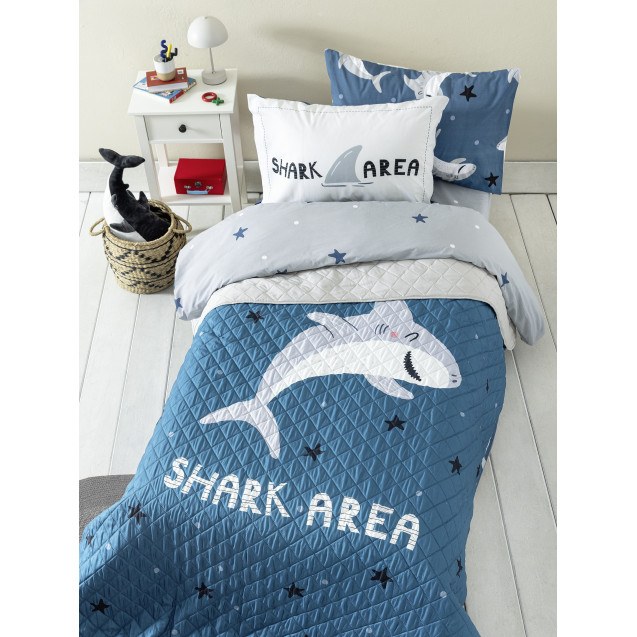Παιδικό Κουβερλί Μονό Nima  Shark Area 160x220