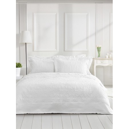 Σετ Κουβερλί King Size 3 Τεμαχίων Nima  Harmony White 240x260