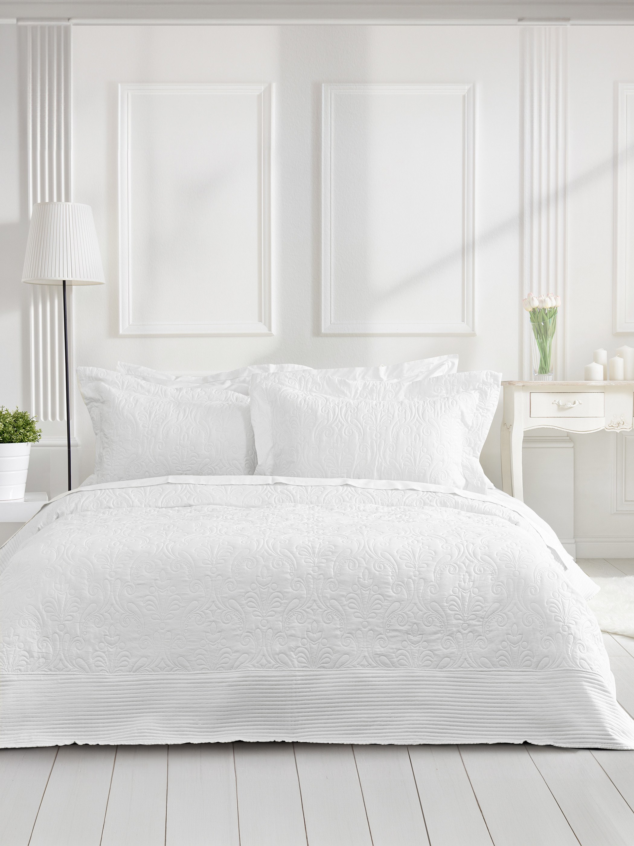 Σετ Κουβερλί King Size 3 Τεμαχίων Nima Harmony White 240x260